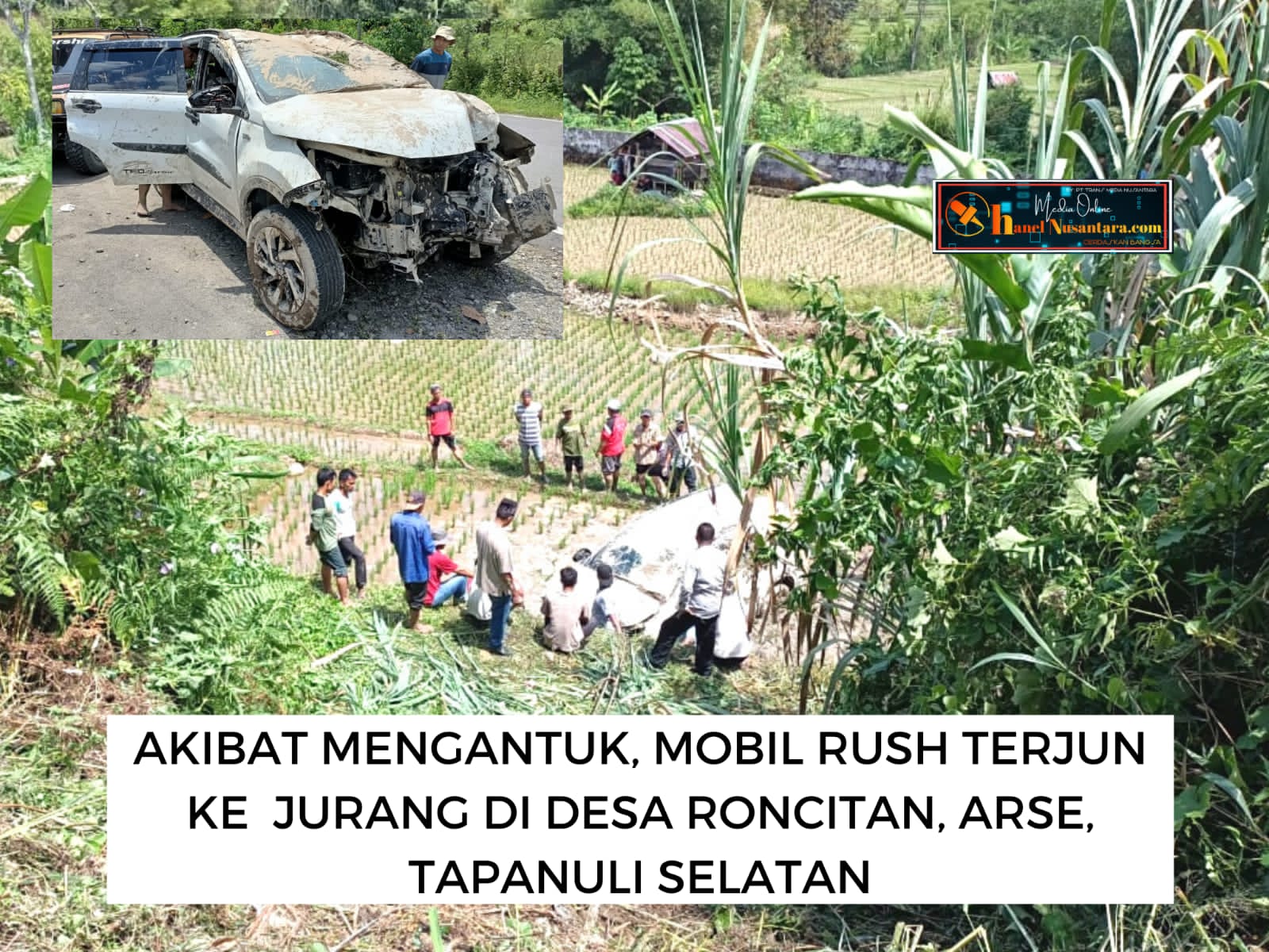 Akibat Ngantuk, Mobil Minibus Toyota Rush Tabrak Tiang Listrik hingga Terjun ke Jurang di Desa Roncitan 1 IMG-20220424-WA0037