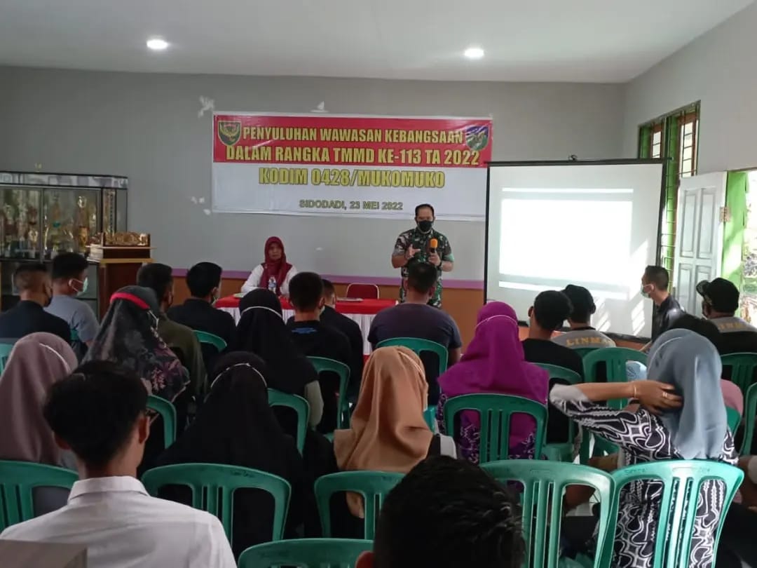 Tumbuhkan Jiwa dalam Membela NKRI, Satgas TMMD ke-113 Kodim 0428/MM Berikan Penyuluhan Bela Negara 1 IMG-20220518-WA0028