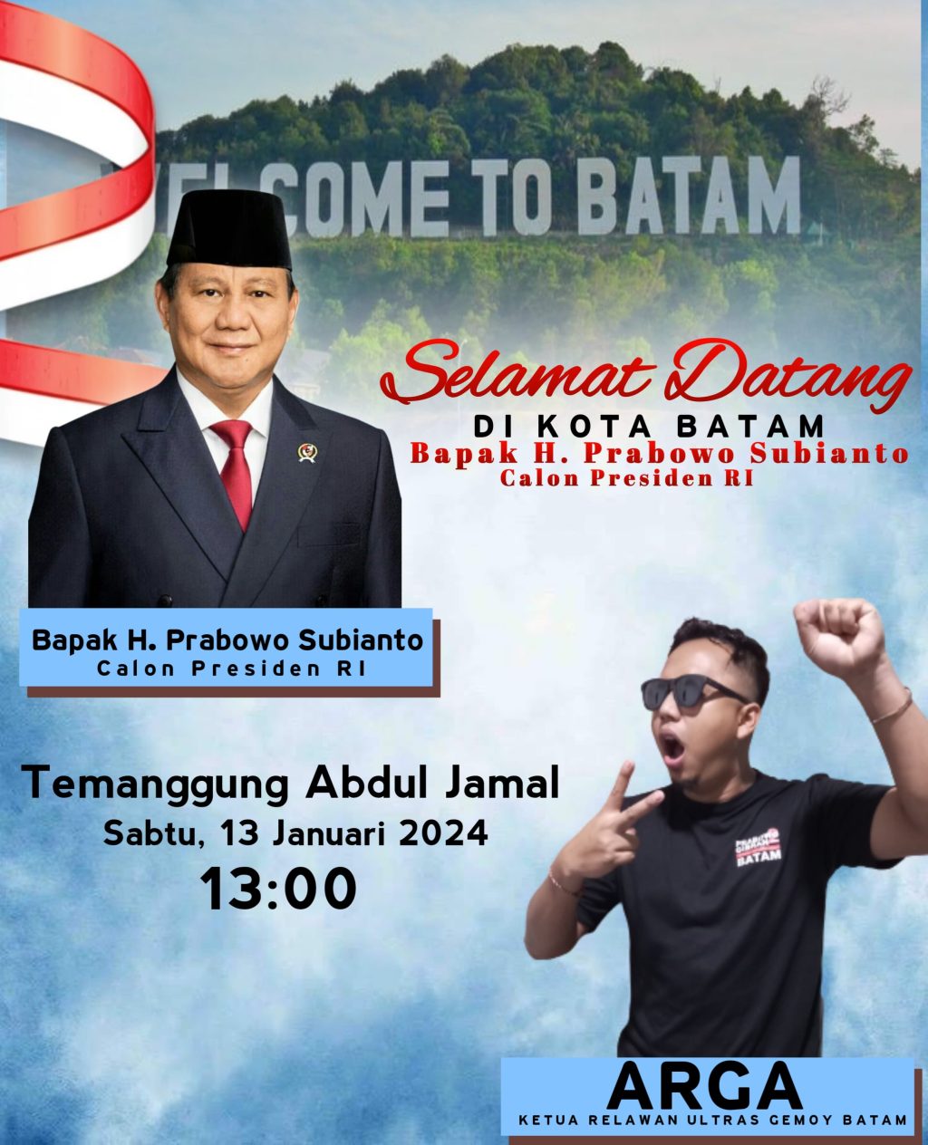 Capres Nomor 2 Prabowo Subianto Hadiri Silaturahmi Akbar Relawan di Batam 1 IMG-20240111-WA0411